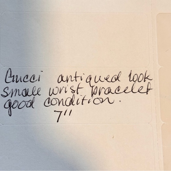 Fancy Link Chain
Antique Gold Finish
Bracelet With Double G
Motif 7” - Picture 5 of 11